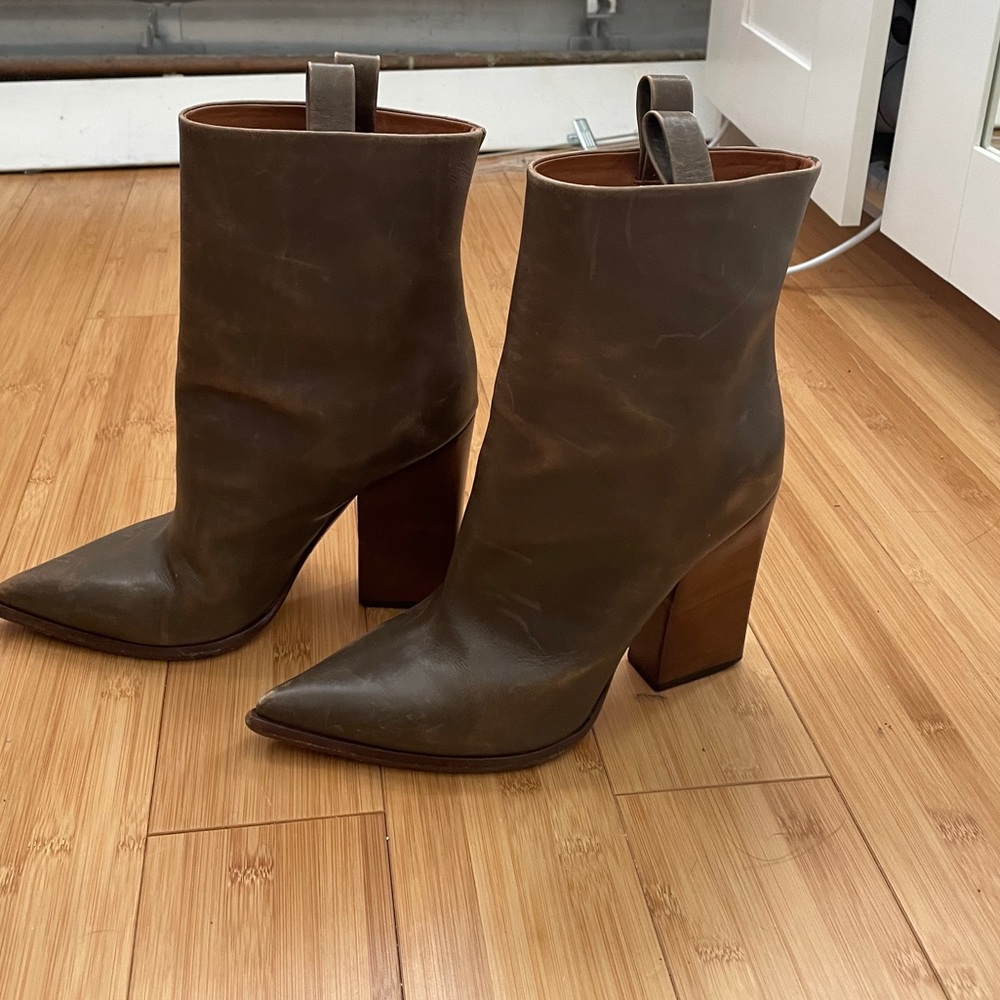 Celine brown leather boots